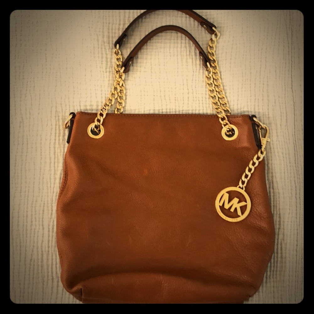 Michael Kors Tan Leather Shoulder Bag